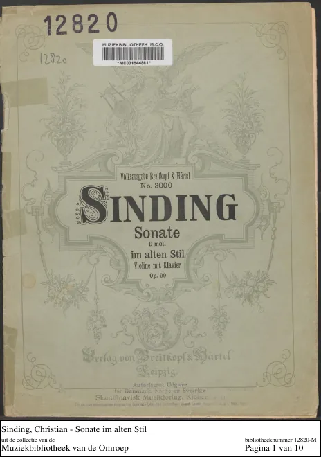 First page of Sonate im alten Stil
