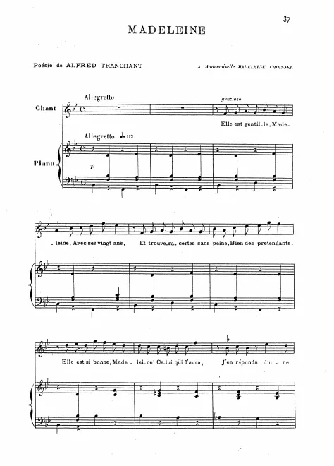 First page of Madeleine