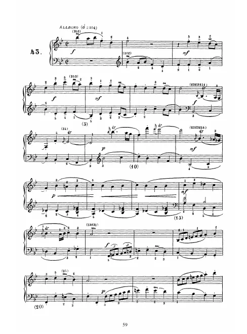 First page of Keyboard Sonata in B-flat major