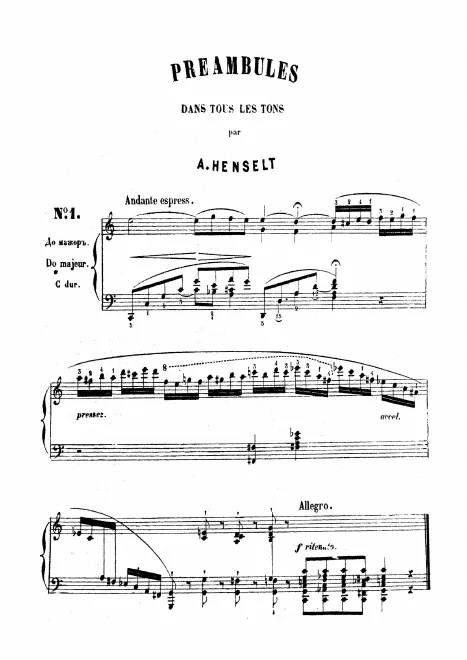 First page of Préambules dans tous les tons