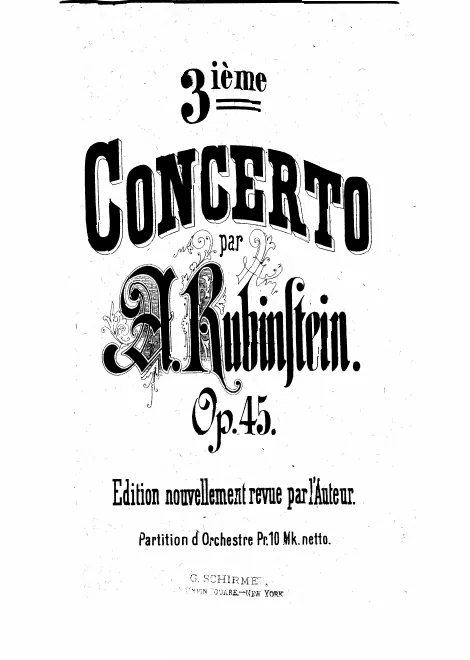 First page of Piano Concerto No.3