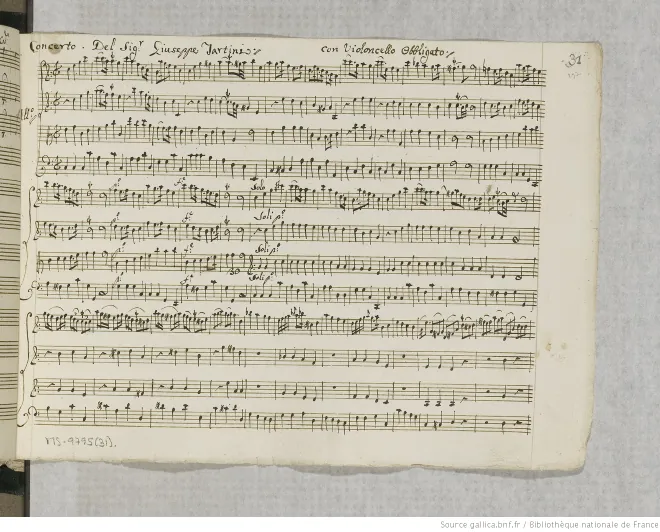 First page of Violin Concerto in C major