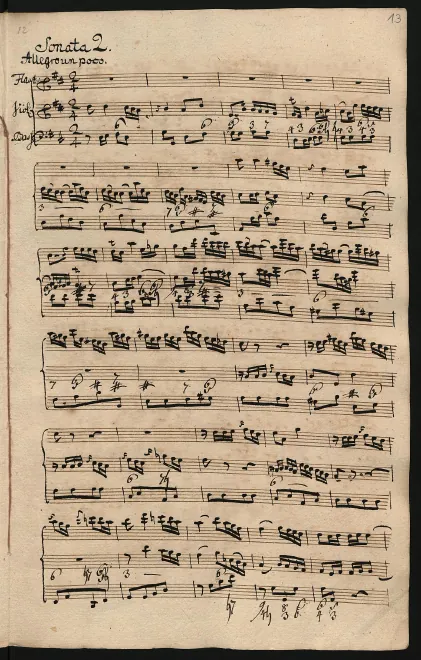 First page of Trio Sonata in D major