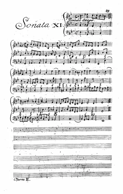 First page of Trio Sonata in E-flat major