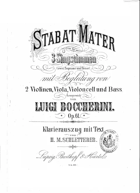 First page of Stabat mater