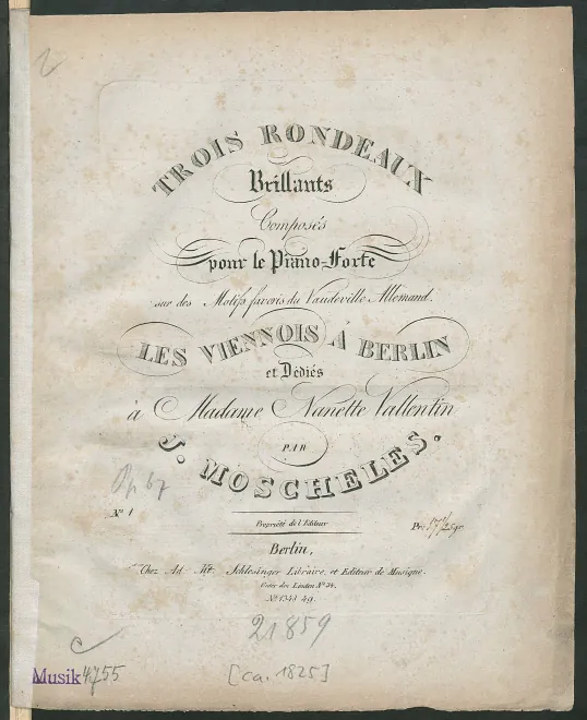 First page of Les Viennois à Berlin