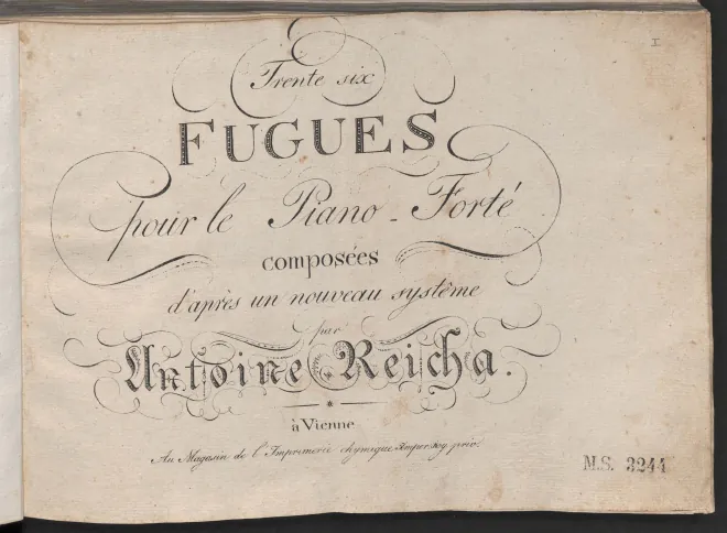 First page of 36 Fugues pour Piano