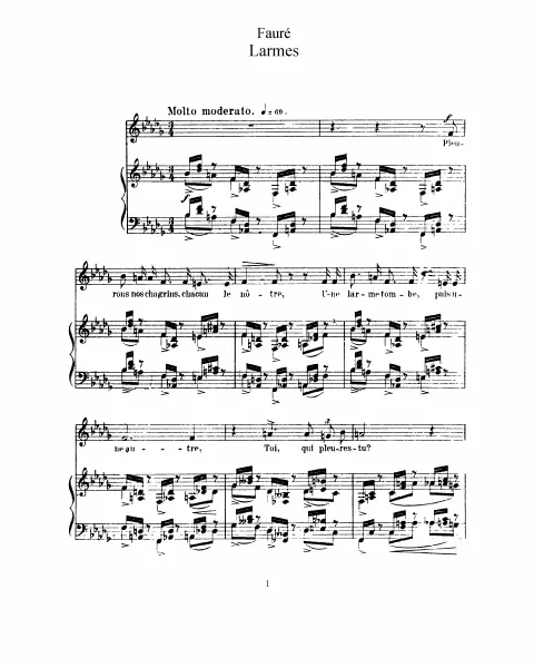 First page of 4 Mélodies