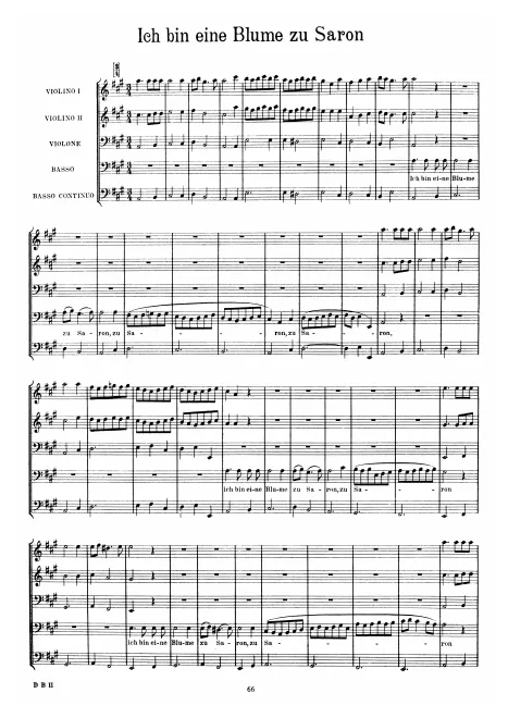 First page of Ich bin eine Blume zu Saron
