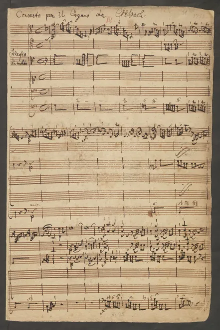 First page of Keyboard Concerto in G major