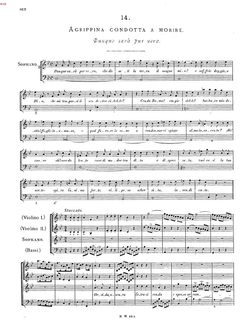 First page of Agrippina condotta a morire