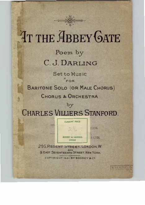 First page of At the Abbey Gate