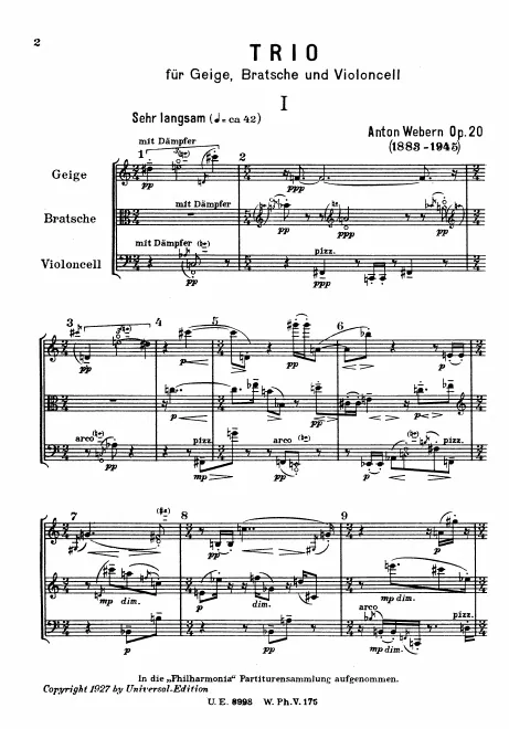 First page of String Trio