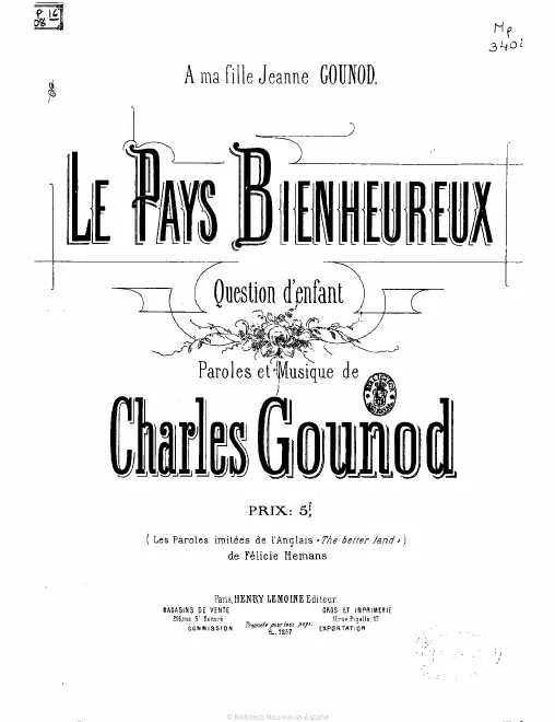 First page of Le pays bienheureux