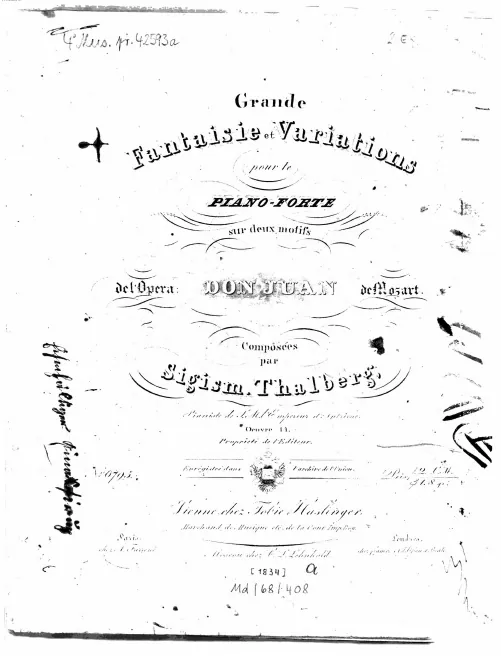 First page of Grand Fantasia and Variations on Mozart's 'Don Juan'