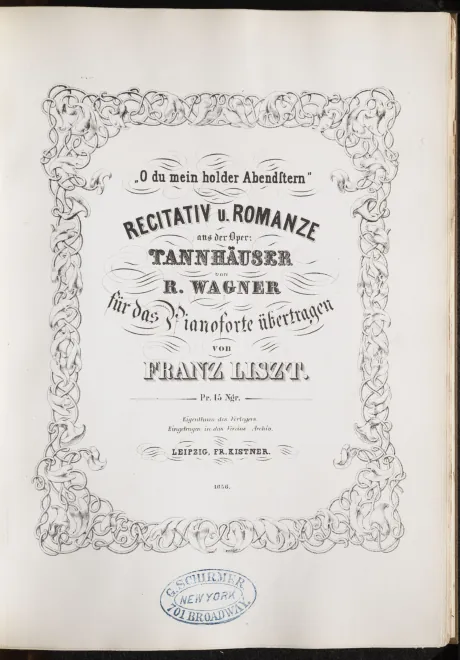 First page of O du mein holder Abendstern