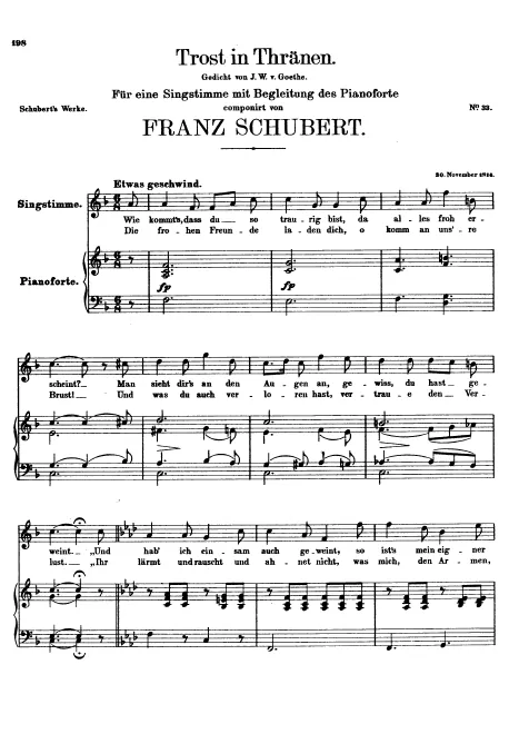 First page of Trost in Tränen