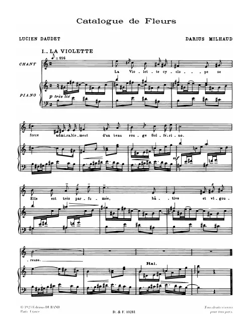 First page of Catalogue de fleurs