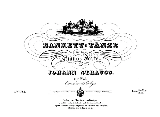 First page of Bankett-Tänze, Op.99