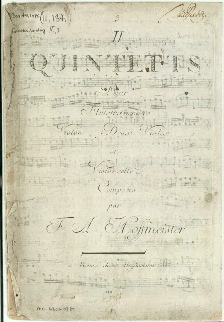 First page of 6 Flute Quintets