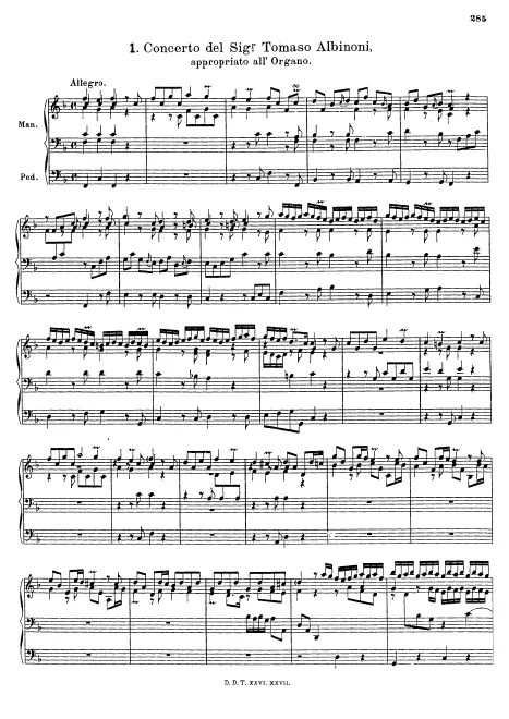 First page of Violin Concerto in G major