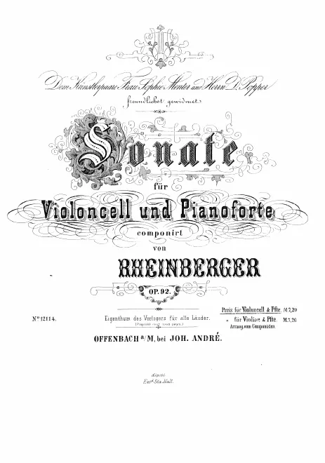 First page of Cello Sonata