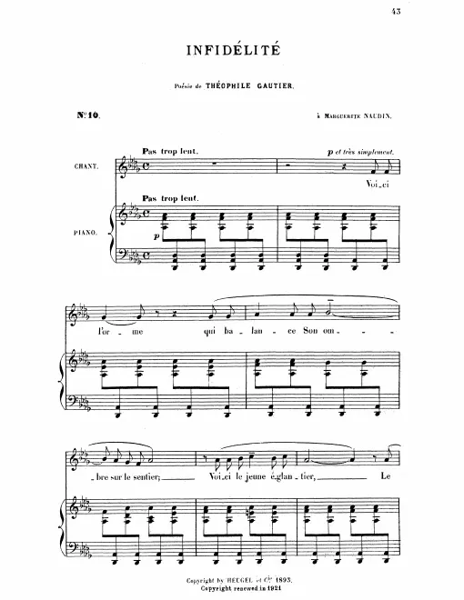 First page of Infidélité